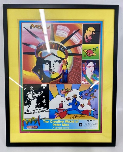 Peter max signed poster - signed,