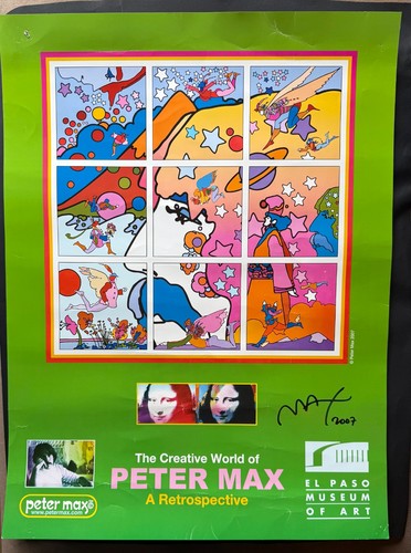 Signed peter max poster - signed,
