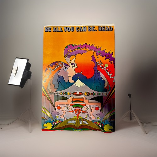 Vtg peter max poster all - poster, be